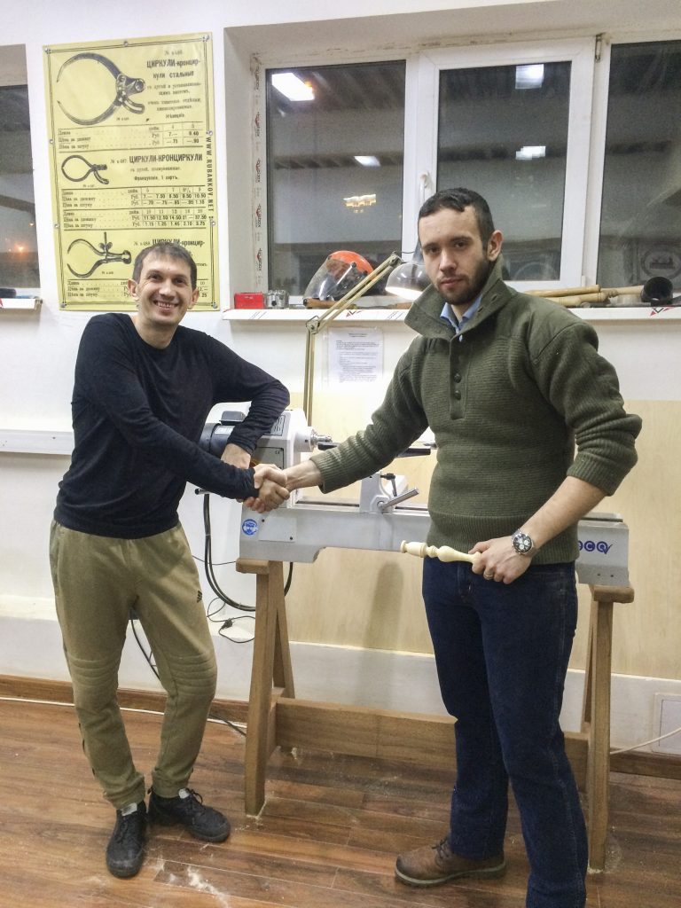 Андрей Громов (слева) и ученик курса