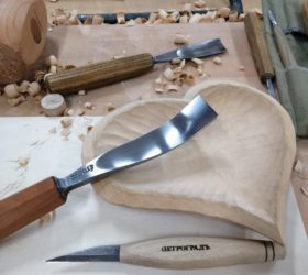 резьба деревянной посуды