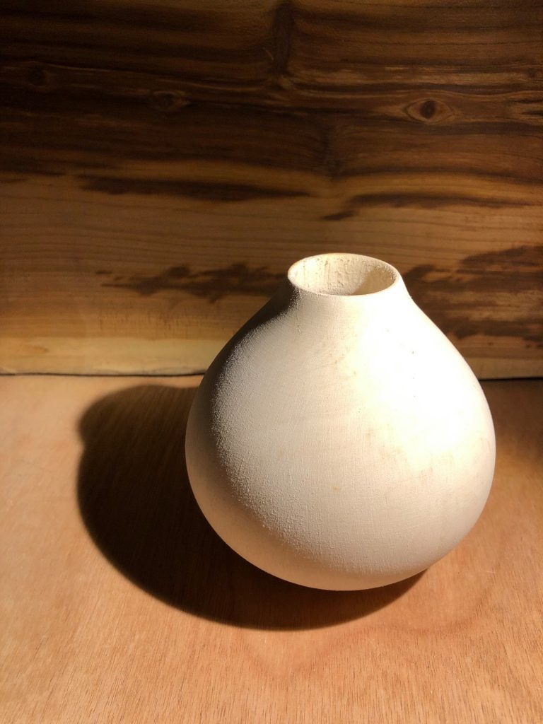 Прозрачная ваза из клёна, без подсветки
